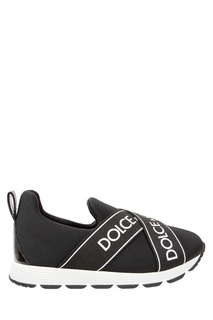 Черные кроссовки с отделкой Dolce&Gabbana Kids
