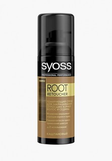 Спрей для волос Syoss Root Retoucher Тонирующий для закрашивания отросших корней и седины Каштановый
