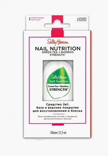 Базовое покрытие Sally Hansen Nailcare Nail nutrition green tea + bamboo strength средство 2-в-1