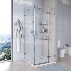 Душевой уголок Акватон Lax R 90х90x200 см, правый, с поддоном (1AX018SSXX000, 1A713536CA010)