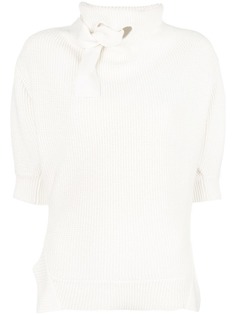 трикотажный топ с бантом Self-Portrait