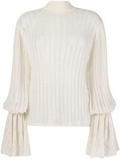 трикотажный джемпер с плиссировкой Michel Klein