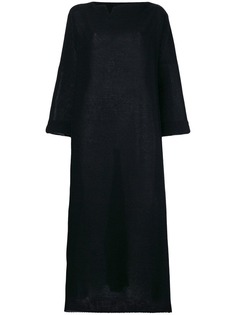notched collar maxi dress Daniela Gregis