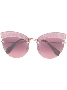 Runaway show glitter sunglasses Miu Miu Eyewear