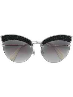 Runaway show glitter sunglasses Miu Miu Eyewear