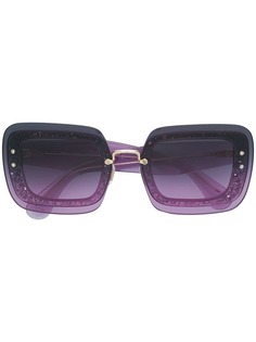 oversized glitter sunglasses Miu Miu Eyewear