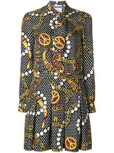 jewels print twill short dress Moschino