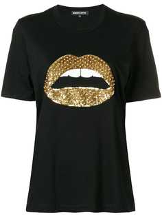 футболка с изображением губ с пайетками Markus Lupfer