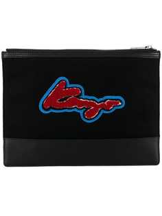 logo embroidered clutch Kenzo