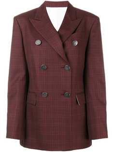 tartan double-breasted blazer Calvin Klein 205W39nyc