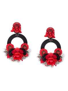 oversized floral earrings Ranjana Khan