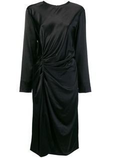 платье миди с драпировкой Helmut Lang