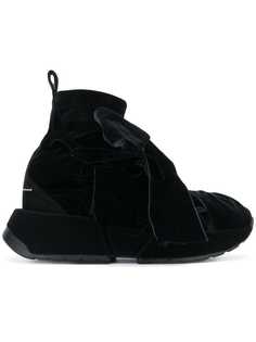 кроссовки с бархатными бантами Mm6 Maison Margiela