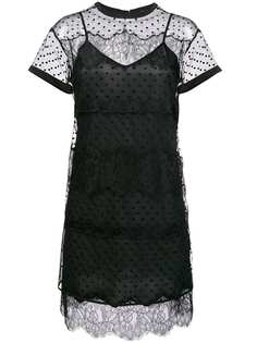 полупрозрачное платье мини с оборками Twin-Set