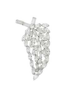 crystal leaf brooch Susan Caplan Vintage