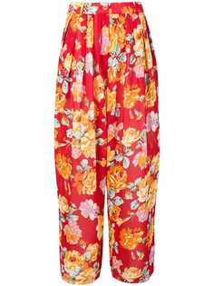 брюки с цветочным принтом Kenzo Vintage