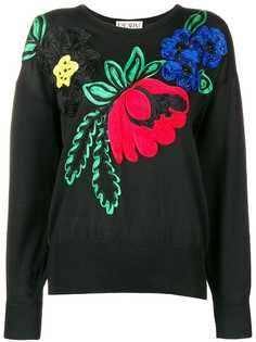свитер с цветочной аппликацией Escada Vintage