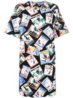 платье-футболка с принтом постеров Love Moschino