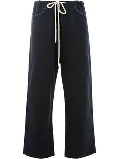 drawstring straight trousers Sara Lanzi