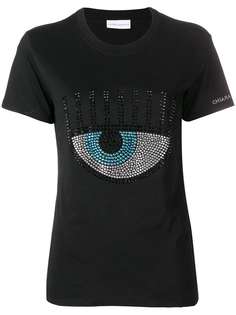 футболка с изображением глаза с кристаллами Chiara Ferragni