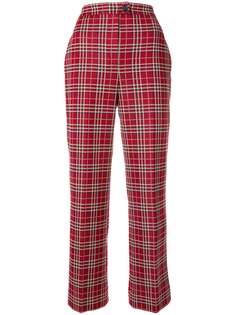 checked high-waist trousers Moncler