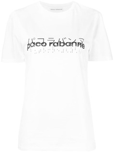 футболка с принтом на японском Paco Rabanne