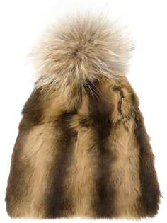 fur pom pom beanie Liska