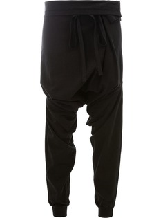 drop crotch track pants Aganovich