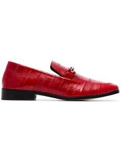 red melanie leather loafers Newbark