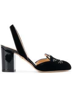 туфли-лодочки с декором в виде кота Charlotte Olympia
