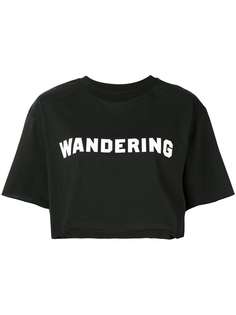 укороченная футболка с логотипом Wandering