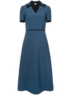расклешенное платье миди с короткими рукавами Fendi