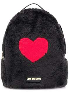 рюкзак с сердцем из искусственного меха Love Moschino