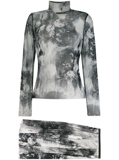 прозрачная юбка с топом с цветочным принтом Jean Paul Gaultier Vintage