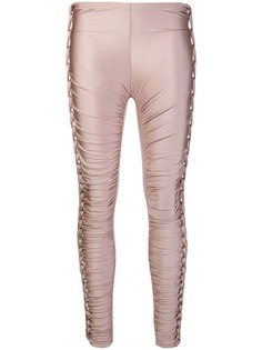 брюки со сборками и шнуровкой сбоку Jean Paul Gaultier Vintage