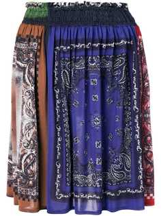 юбка со сборками с принтом Jean Paul Gaultier Vintage
