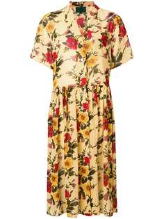 платье рубашка с цветочным принтом Jean Paul Gaultier Vintage