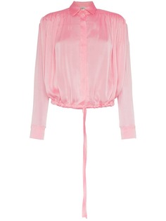 flared sheer blouse Materiel