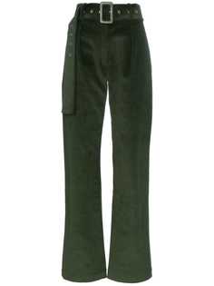 belted corduroy flared trousers Materiel