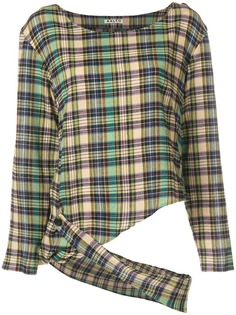 cut-out checked blouse Aalto