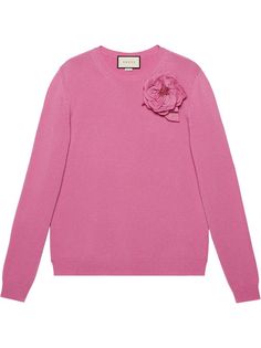 джемпер со съемным корсажным цветком Gucci
