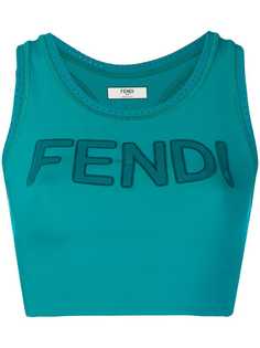 logo crop top Fendi