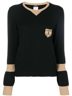 свитер с логотипом Chanel Vintage