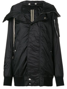пальто на молнии с капюшоном Rick Owens DRKSHDW