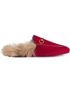 Princetown velvet slippers Gucci
