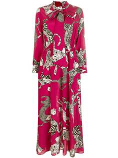 cat print bow detail dress Ultràchic