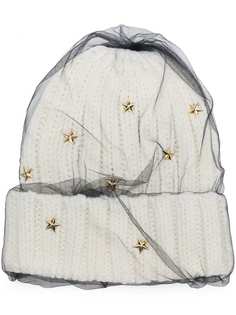 mesh star-embellished beanie hat Ca4la