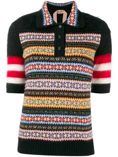 жаккардовый джемпер в полоску Nº21