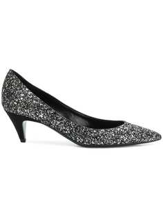 туфли-лодочки с заостренным носком и блестками Saint Laurent