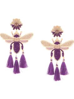 Volador Purpura fringe drop earrings Mercedes Salazar
